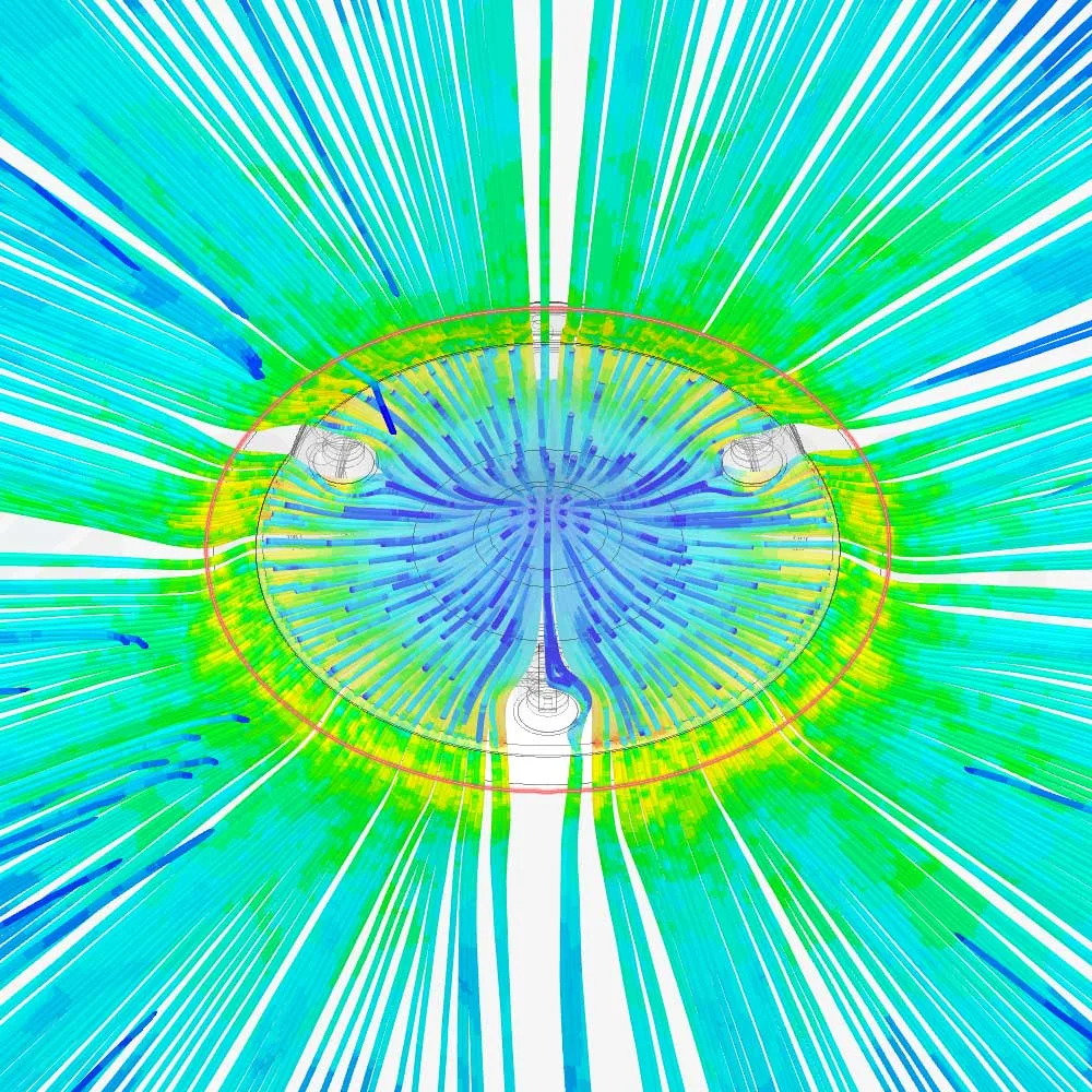 CFD airflow analysis of a Conceiling diffuser