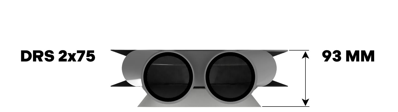 drs 2x75 diffuser 93mm in height