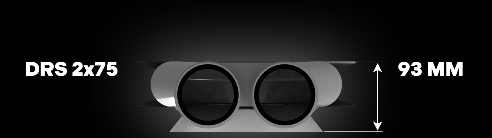 drs 2x75 diffuser height in black background
