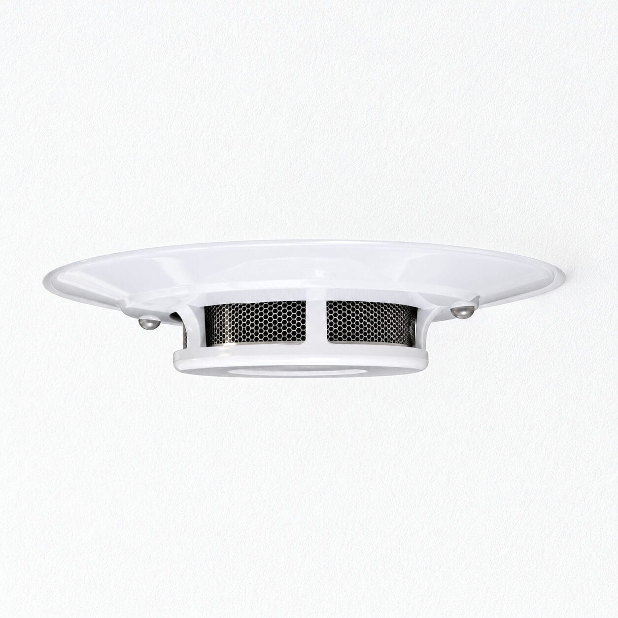 sentek smoke sensor installed in stretch ceiling with conceiling installation platform